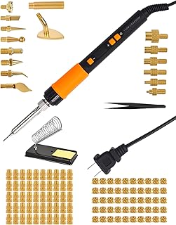 Vorhixa 90W Digital Soldering Iron Kit for 3D Printing, 119-Piece Heat Set Insert Tool with 100 Pcs M3 Threaded Inserts & ...