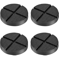 Gato Carrito Para Auto DEDC Bloque de Goma Redondo Protector para Gatos de Carretilla Goma con Ranuras 12.5x12.5x2.6cm para Elevadores Gatos Protección de Vehículos (4pcs)