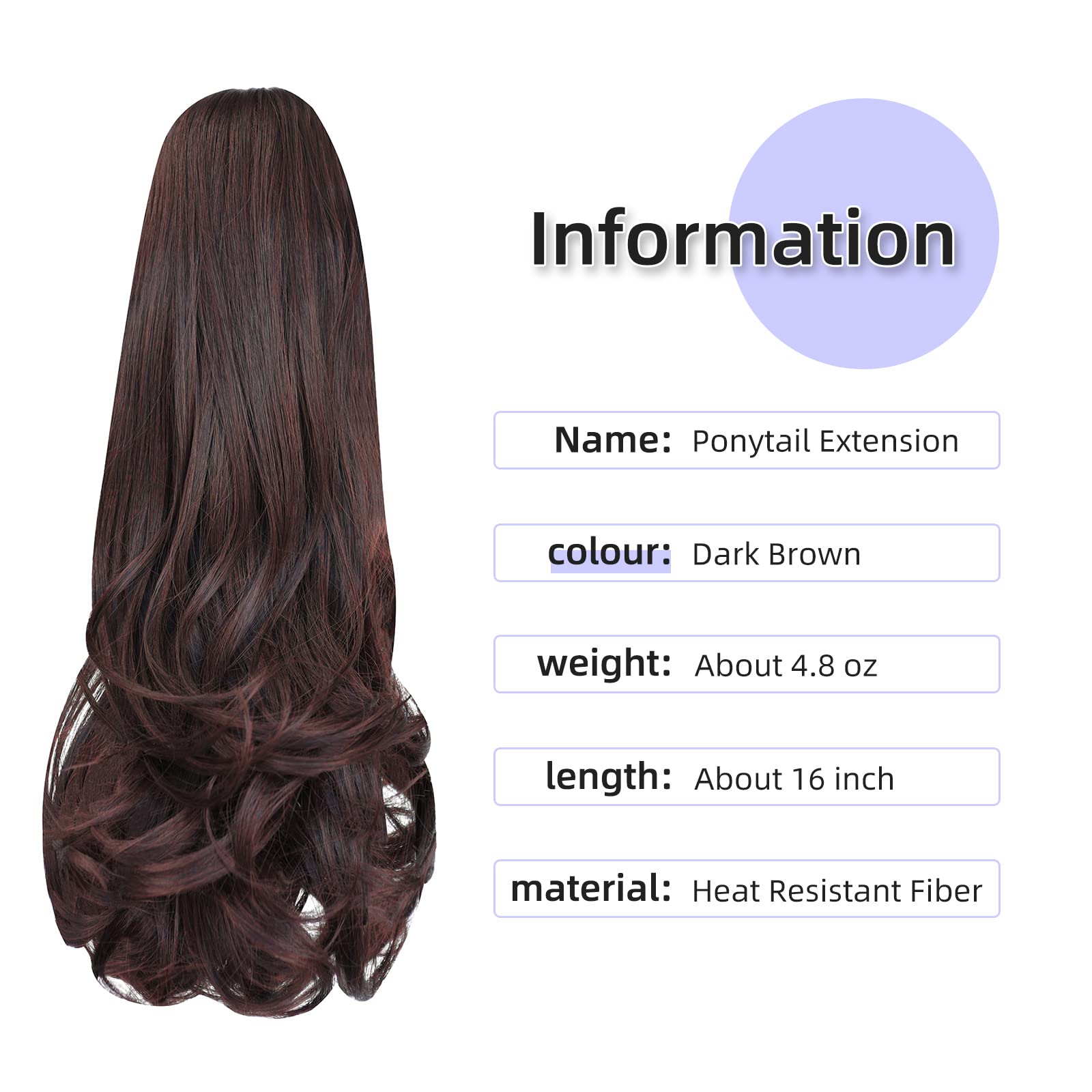 Amazon.com : ponytail extension,16 display picture 2