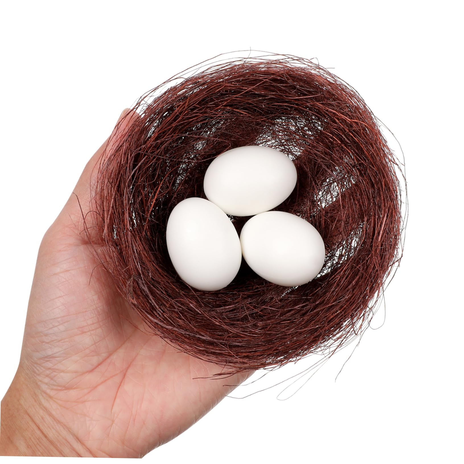 BESPORTBLE 80 Pezzi Simulato Nido di Uccello Uova di Uccello per L'Artigianato Pasqua Nido di Uccelli Decorazione Decorazione in Vimini Artificiale Figurine Pasqua Mini Uova di