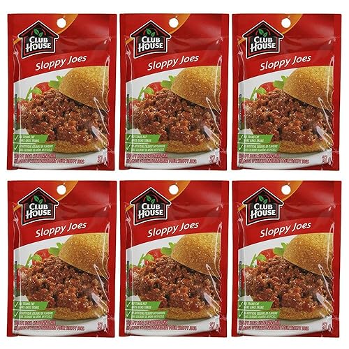 Club House Sloppy Joes Mezcla de condimentos, 1.3 onzas, (6 unidades) (importado de Canadá)