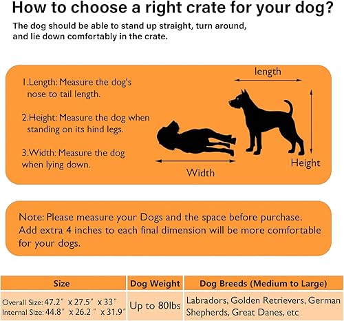 Miniatura 3 de COZPAW Muebles de jaula para perros, jaulas de 48 pulgadas para perros medianosmedianos, de madera, para perros, jaula resistente para interiores
