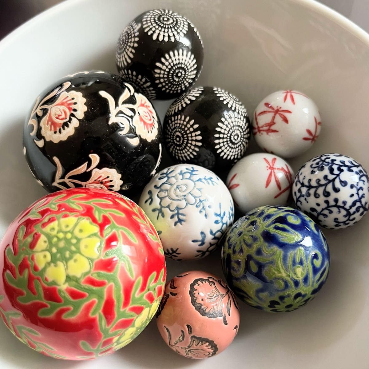 値下げ⭐︎陶器の浮き玉＊夏にぴったり♪ 睡蓮鉢やメダカ鉢