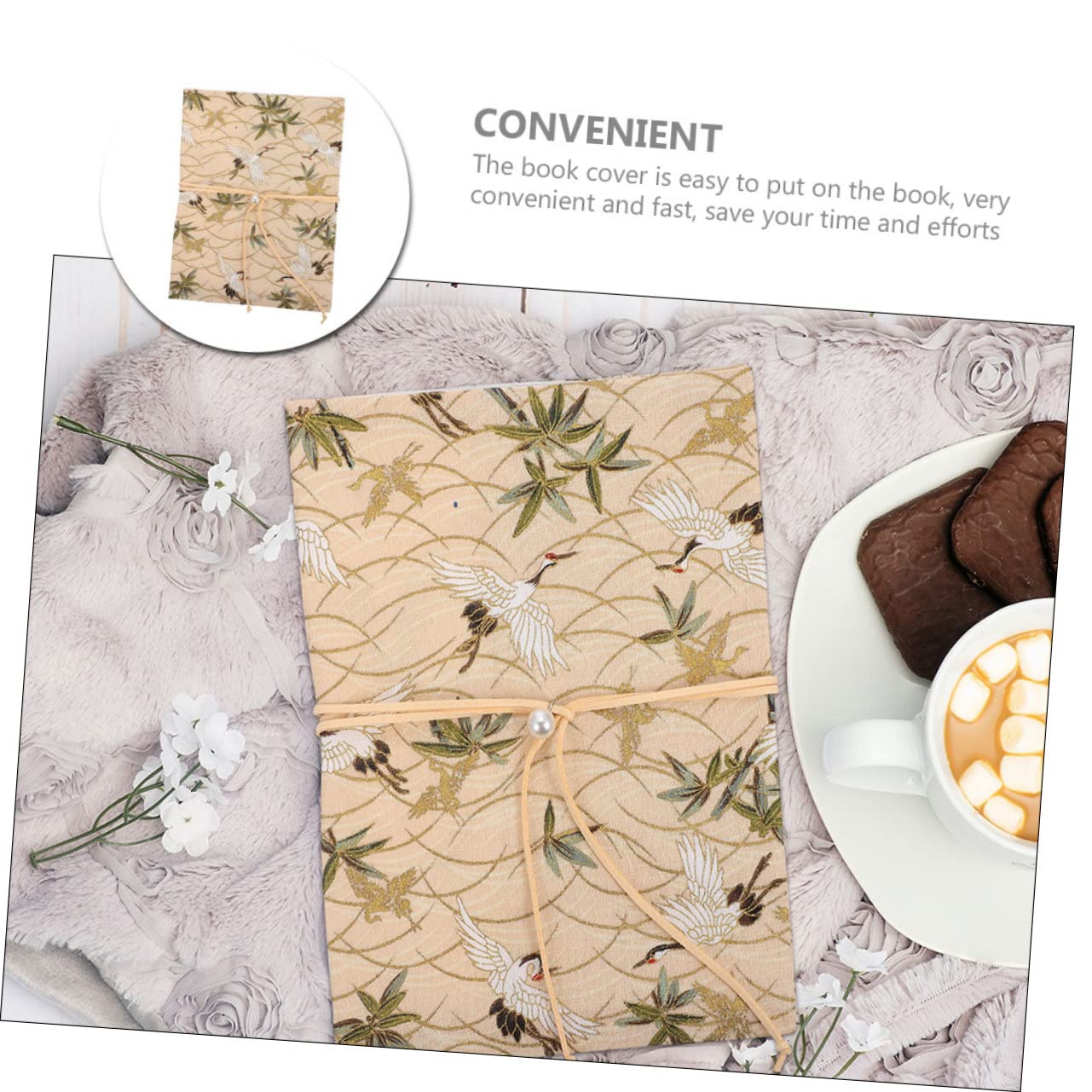 4pezzi Per Regolabile Design Foderina Protettiva Per Quaderni Scolastico e Personale Colore Beige Gru