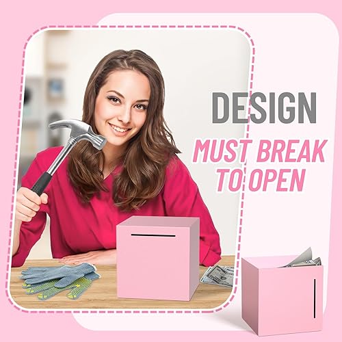 Vista 45 de Alcancía para adultos debe romperse para abrir, alcancía irrompible de acero inoxidable para adultos, caja de ahorro de metal para ahorrar dinero