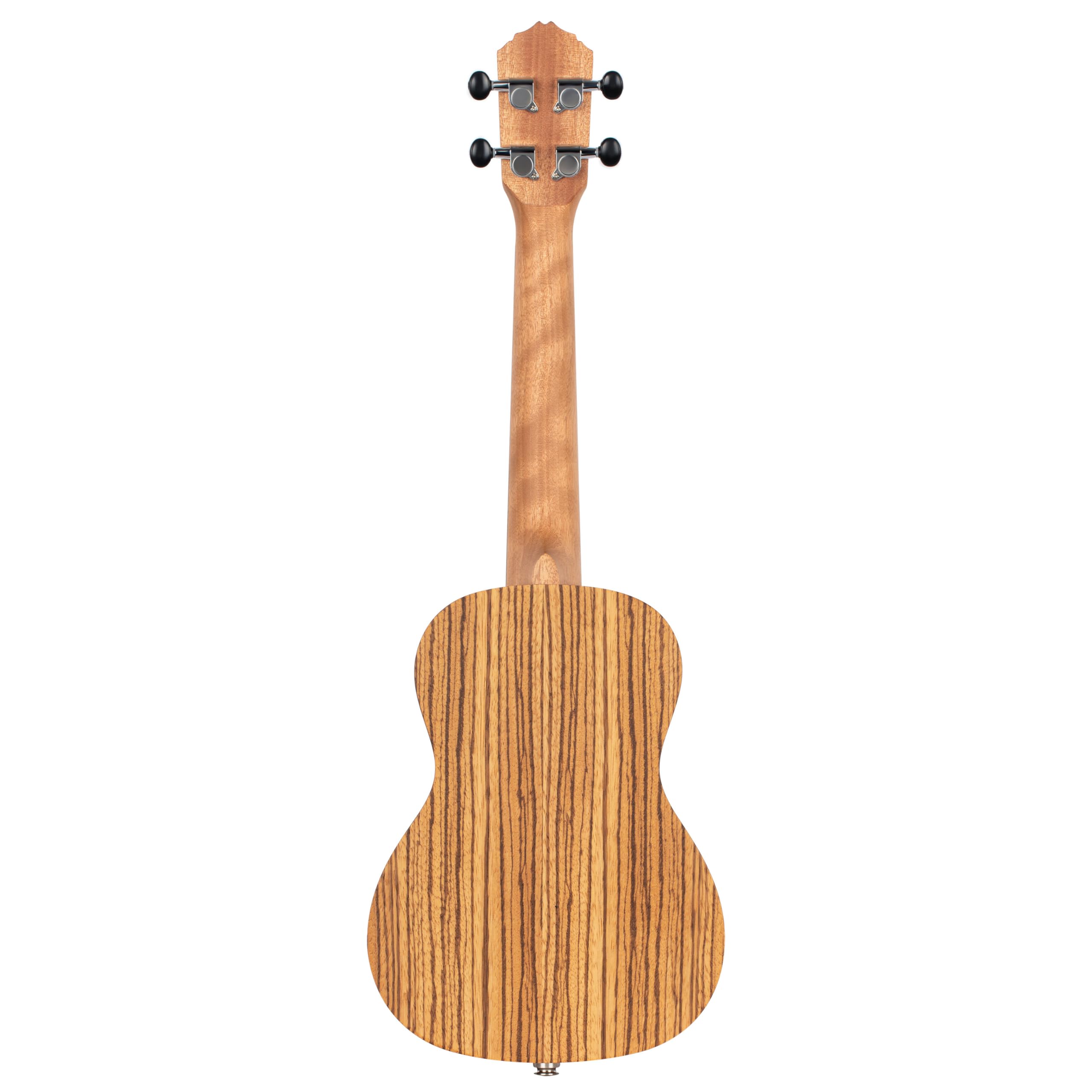 Ortega Guitars Ukulele Concerto Mancino – Elettro-Acustico – Timber Series – Gig Bag Inclusa – Zebrawood, Natural (RFU11ZE-L)