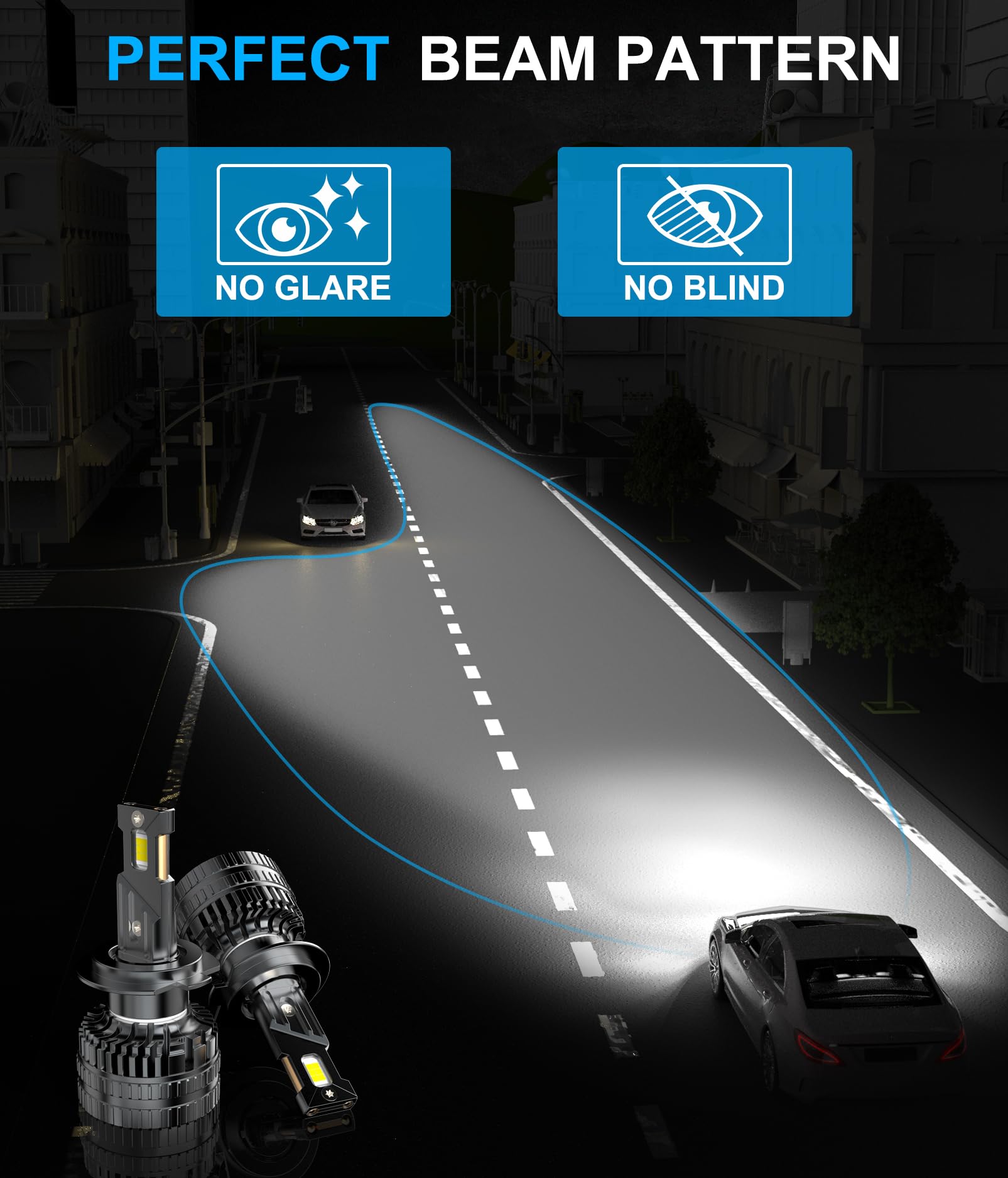 H7 LED Lampadine Auto 130W 48000LM 6000K Luci Bianca 600%， Kit di Conversione per Fari Alogeni Auto, Luce Abbagliante o Anabbagliante 12V, Tubo di Rame Spesso,LED Lampada Luci,2 pezzi