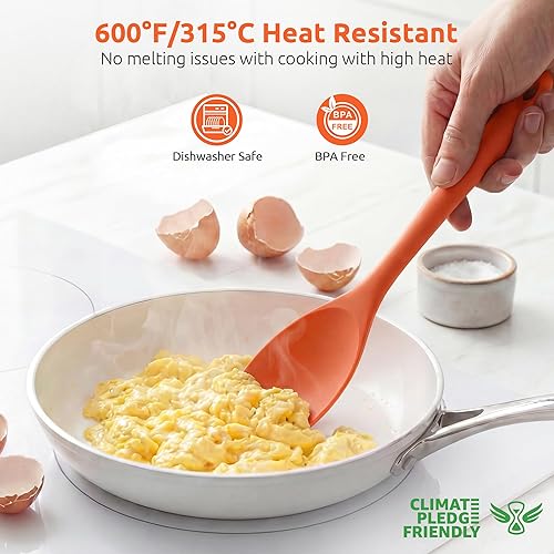 Miniatura 3 de Cuchara de espátula resistente al calor de 600ºF: cuchara de cocina de silicona flexible U-Taste para servir, mezclar y raspar alimentos en