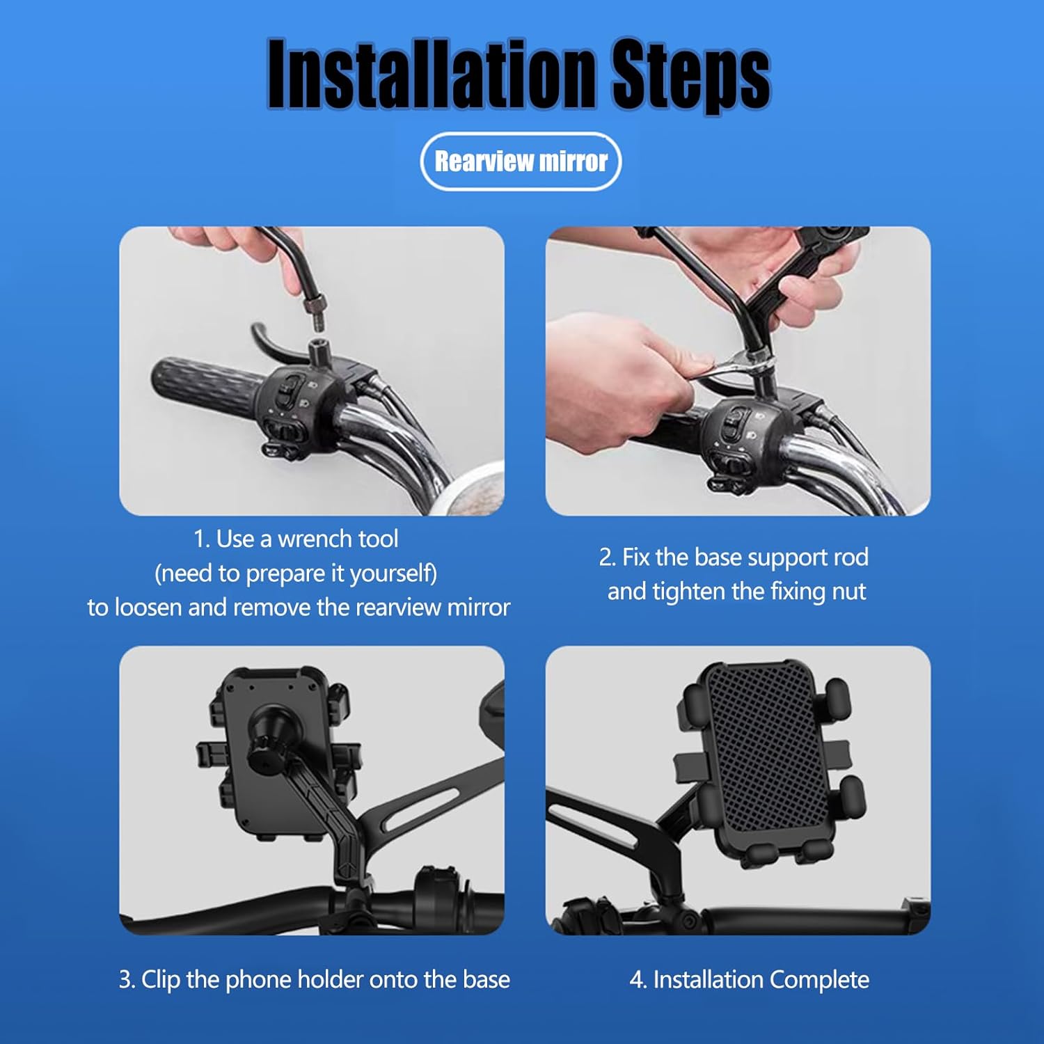 Motorcycle Phone Mount for Yamaha Tenere 700 Tenere 700 World Raid, Bike Phone Holder Motorcycle Cell Phone Holder, Quick Install Anti-Shake Motorcycle Phone Mount Holder