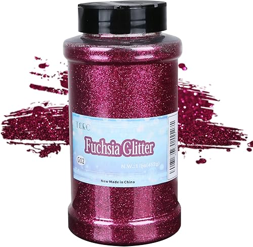 Miniatura 42 de TORC Purpurina fina roja de 1 libra y 16 onzas de purpurina en polvo para vasos, resina para manualidades, slime, cosméticos, pintura de uñas, Negro