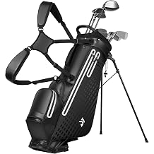 Dragon Tiger Origin Lightweight Waterproof 5-Way Golf Stand Bag for Men | Waterproof fabric, sealed zippers, rain hood, reflective strips, 6-pocket storage for wet rounds and walking golfers
