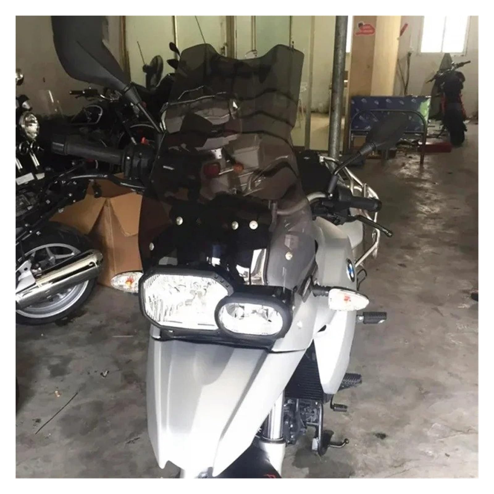 Cúpula Touring Parabrisa para BMW F800GS F650GS F700GS 2008-2017 F800 F700 F650 GS Deflectores De Parabrisas Carenabris(Gris)