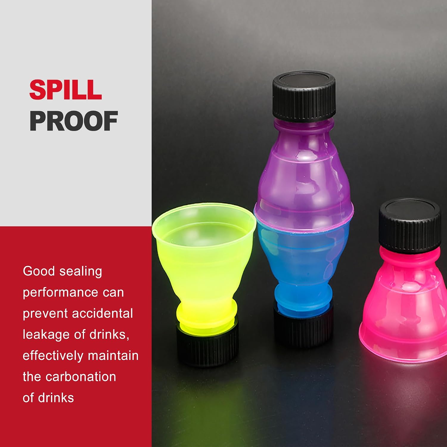 12 Pack Soda Can Lids, Reusable Soda Savers and Spill-Proof Pop Can Covers that Keep Carbonation, Universal Can Tops for Soda, Beer, Seltzer - Protector for Picnics and Parties