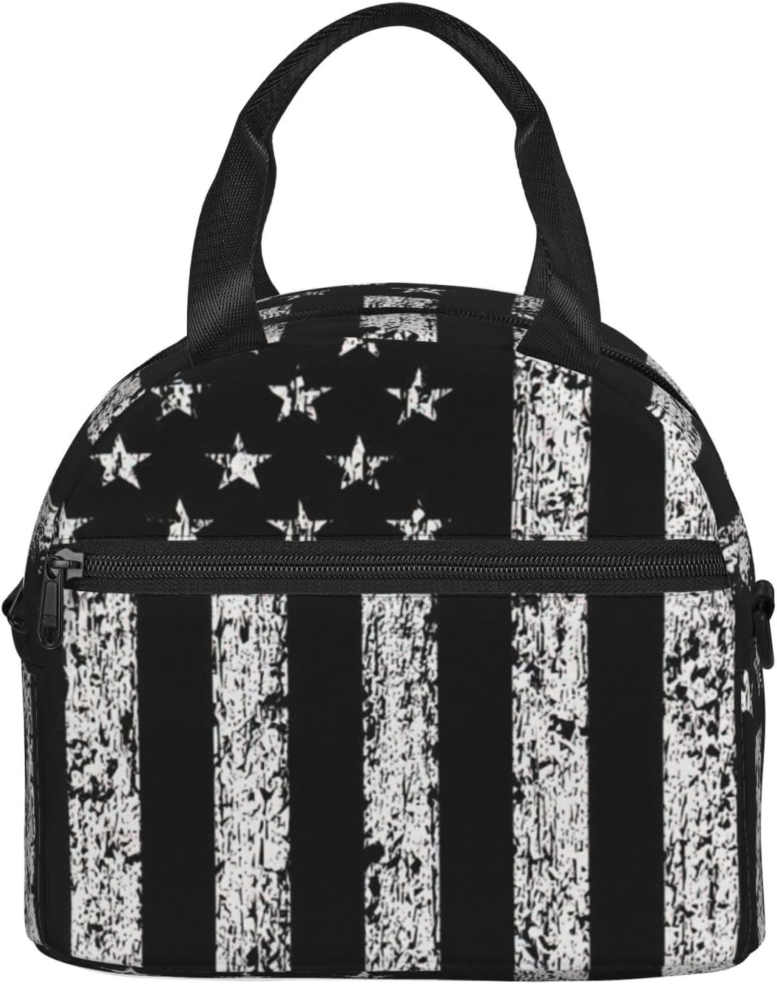 American Bald eagle Camouflage Print Reusable Lunch Bag Insulated Lunch Boxes for Office Work Picnic Tote Bag Adjustable