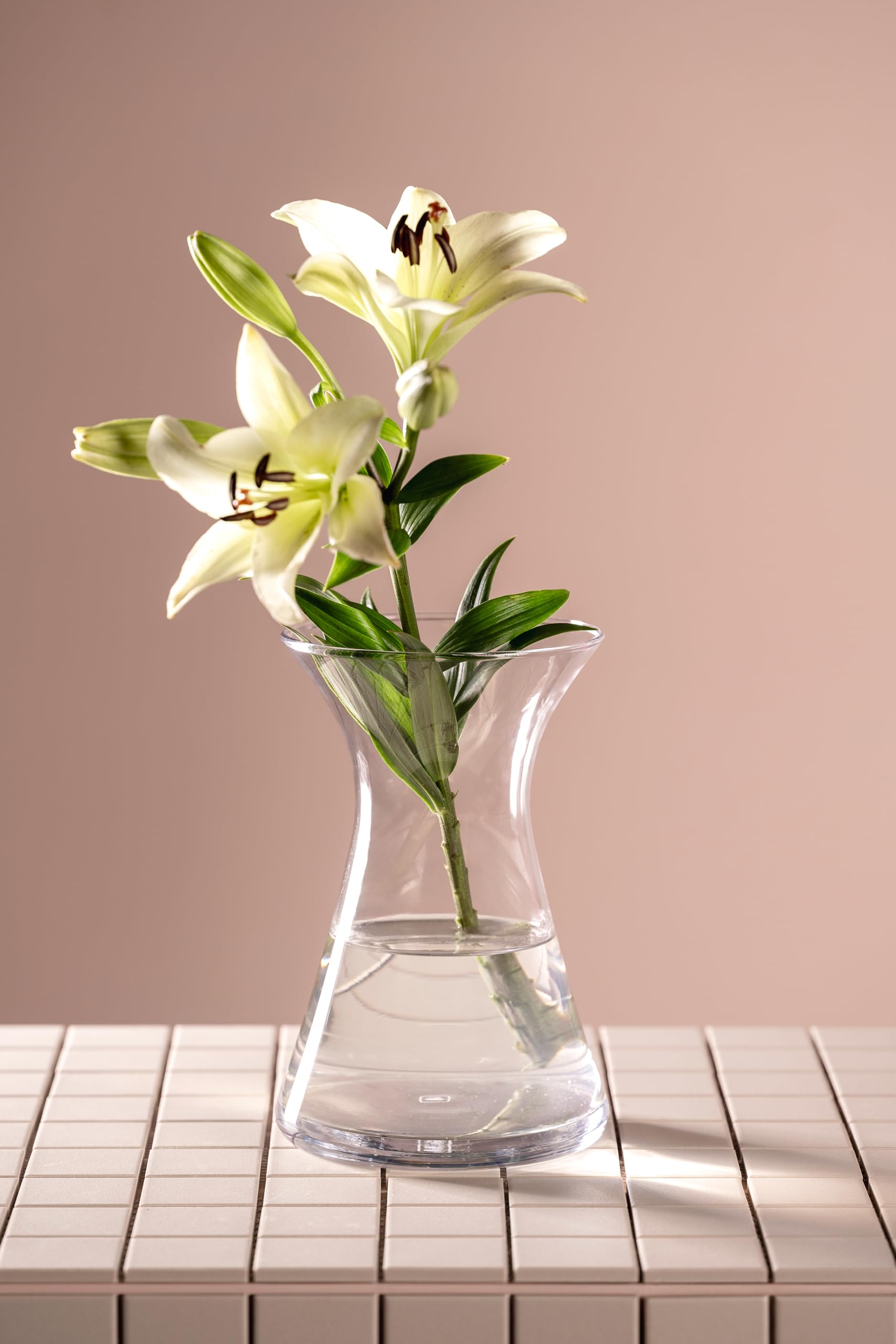 Leonardo Home GIA Vase • 1 Stück • Zeitlose Glasvase • transparente Blumenvase für gebundene Sträuße • ⌀7,5 cm • Klassisches Design für Jede Gegebenheit • Höhe 22 cm • klar • 025371