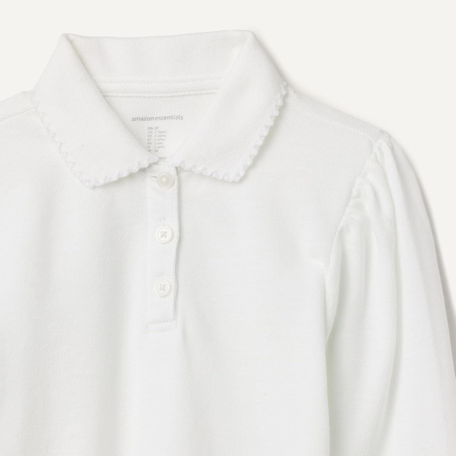 Amazon Essentials Girls and Toddlers' Uniform Pique Long Sleeve Polo Shirt - Image 4