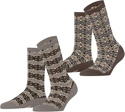 ESPRIT Damen Scandinavian 2-Pack Socken Baumwolle atmungsaktiv