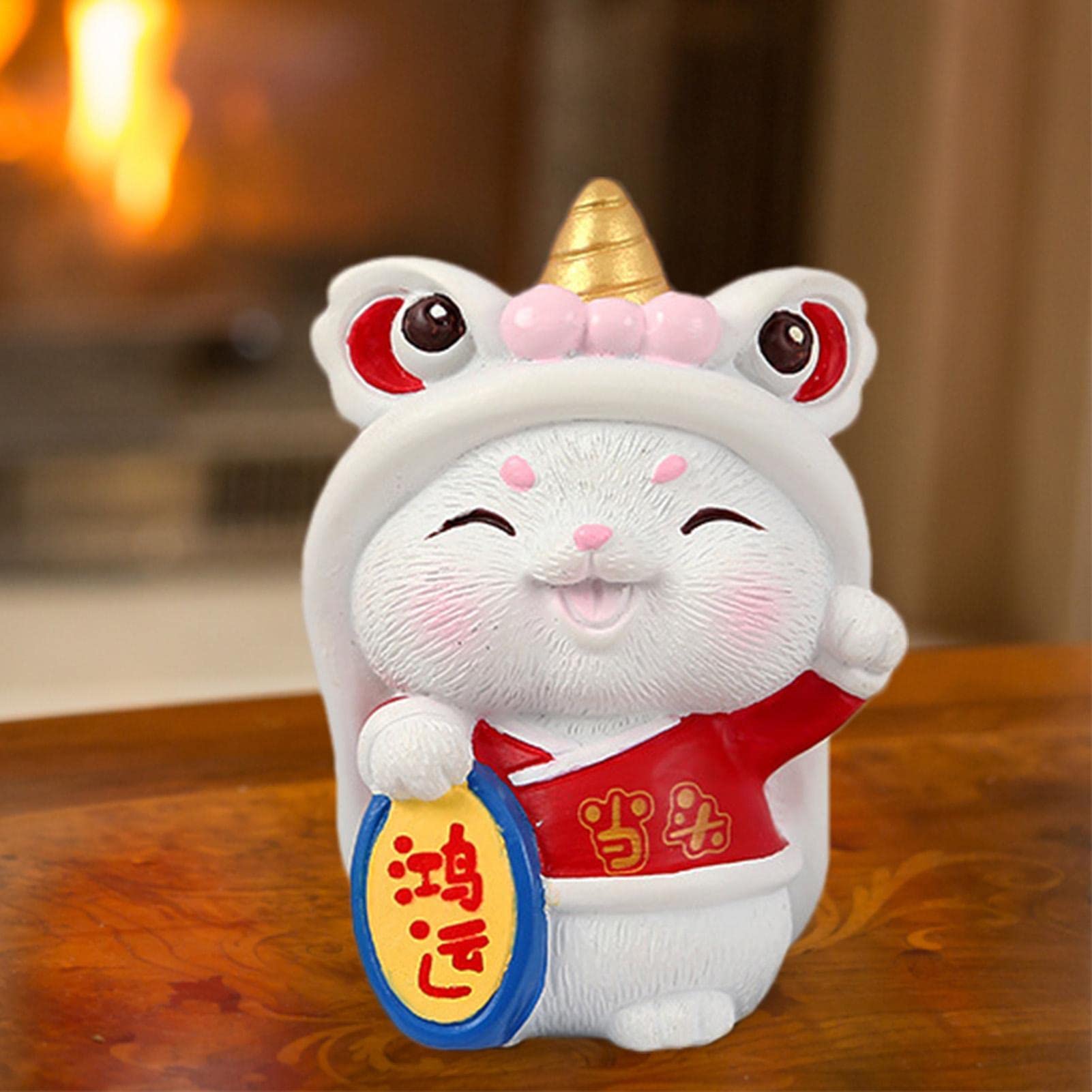 Amazon.co.jp: 中国のウサギの置物,樹脂ミニチュア干支うさぎ