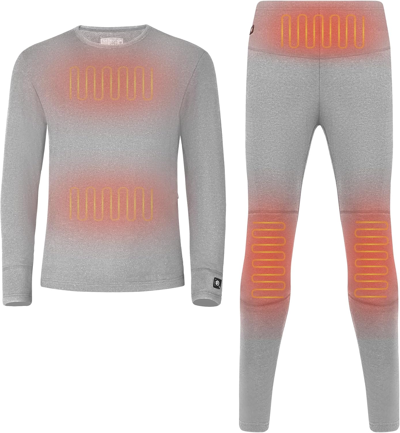 SAVIOR HEAT Heated Underwear for Men - 7.4V 3000mAh Rechargeable Heated Thermal Underwear Set Electric Long Johns Work 13H