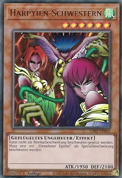 LDS2-DE065 - Harpy Sisters - Ultra Rare - 1st Edition - German - Legendary Duelist Season 2 - with LMS Trading Fieldcenter Card Yugioh