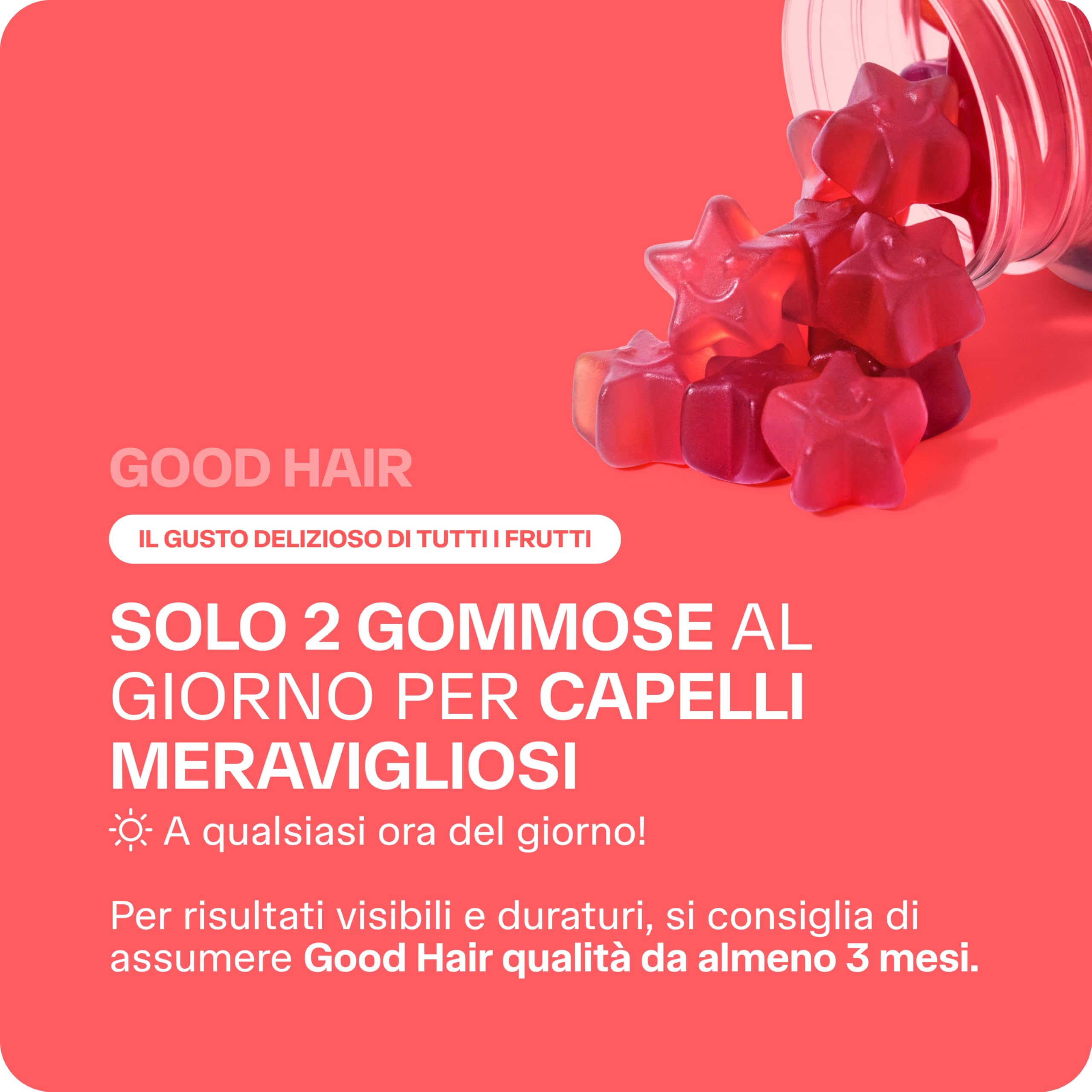Lashilé Beauty - Integratore alimentare capelli - Crescita accelerata e Fortificazione dei capelli - Good Hair - Made in France - Biotina Zinco Vit B8 C B6 - Cura 1 Mese 60 Gummies