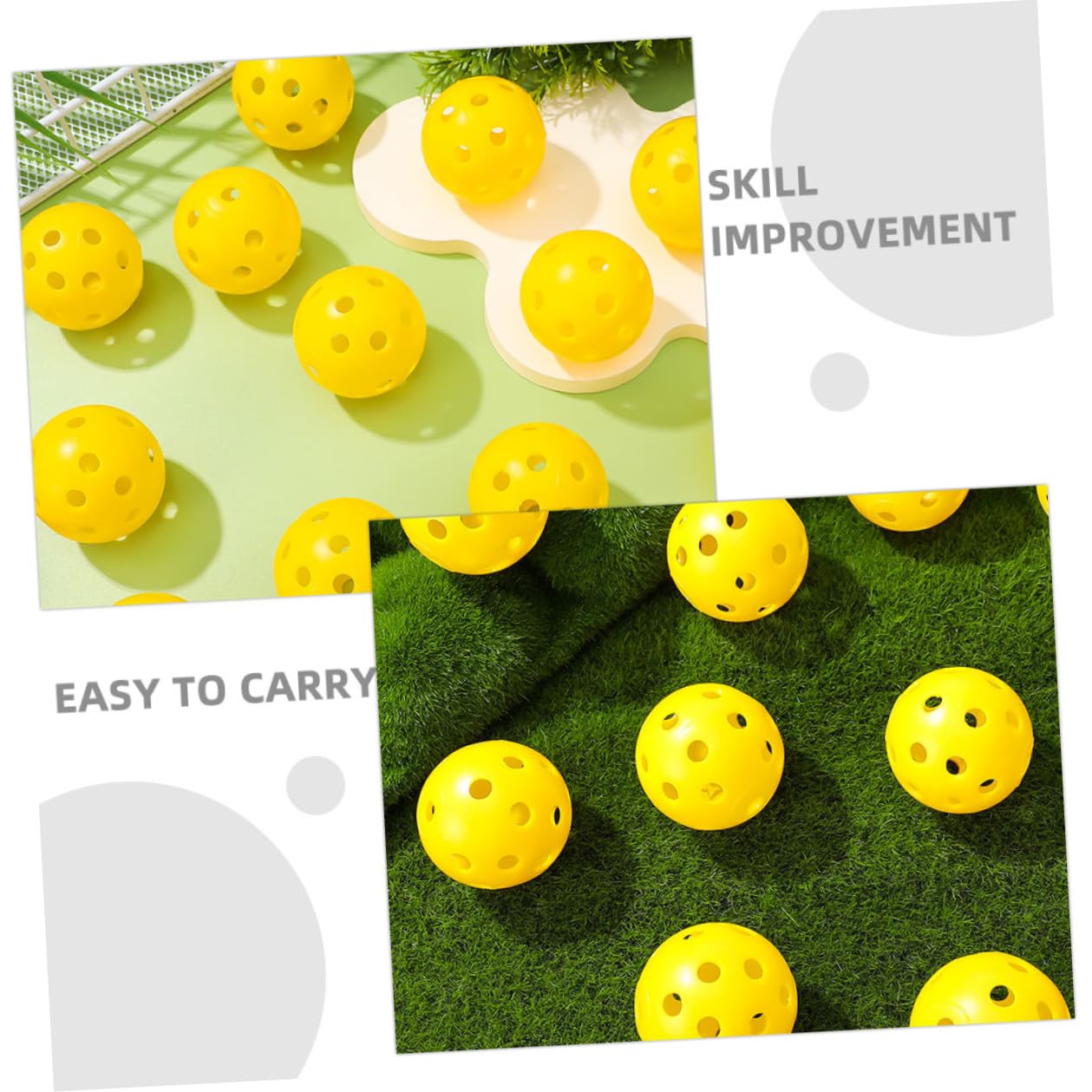ORFOFE Balones de Golf Perforadas para Practicar en Interiores, 48 Unidades