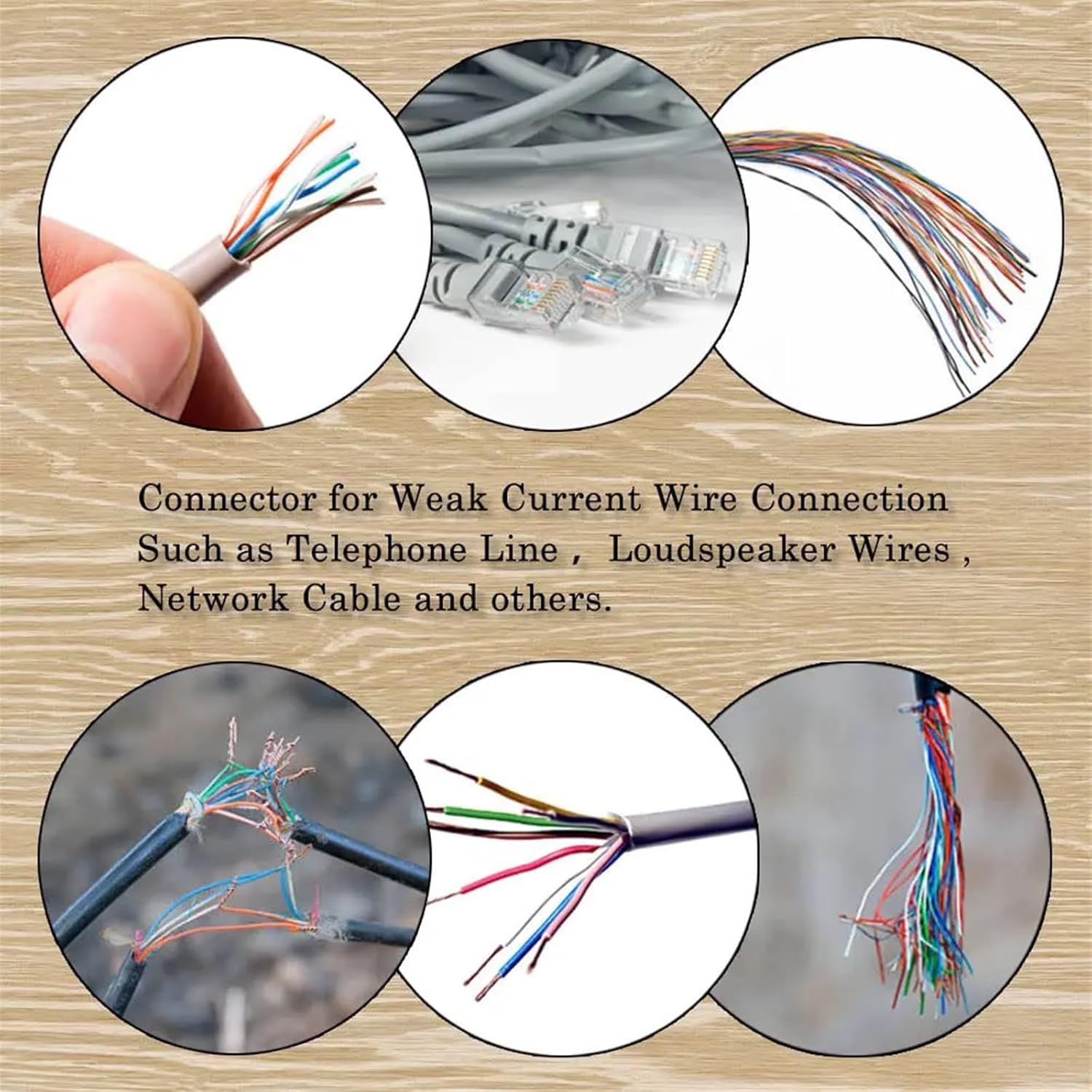 GEDIZ 100個 K1 K2 K3 コネクター ワイヤスプライスコネクタ RJ45 RJ11 配線 イーサネット 電話ケーブル