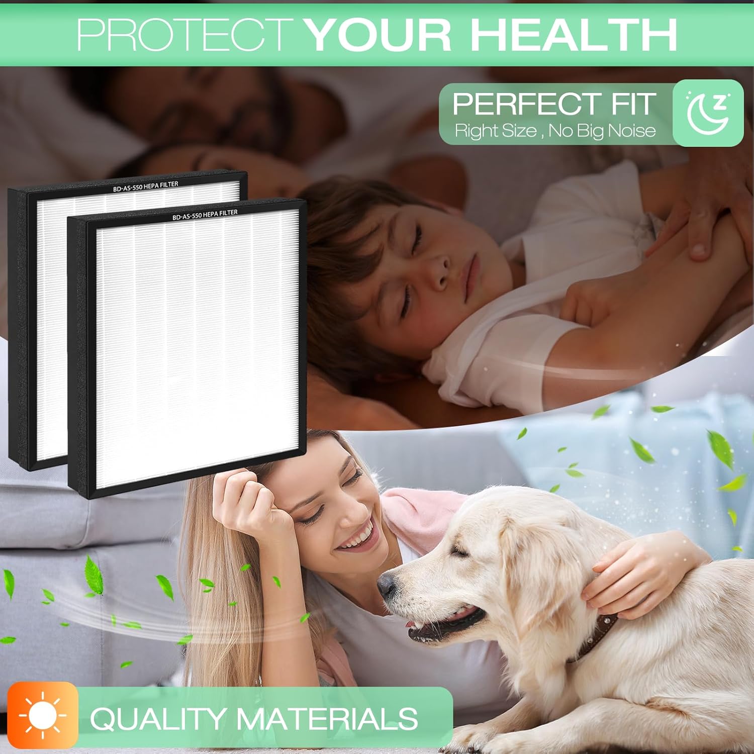 Upgraded F301H Filter Air Scrubber Stage 2 Replacement Filter Compatible with BlueDri, VEVOR and Dri-Eaz Scrubber Air Purifier, for BD-AS-550, 16 x 19 x 2 inches,2 Pack - Image 4