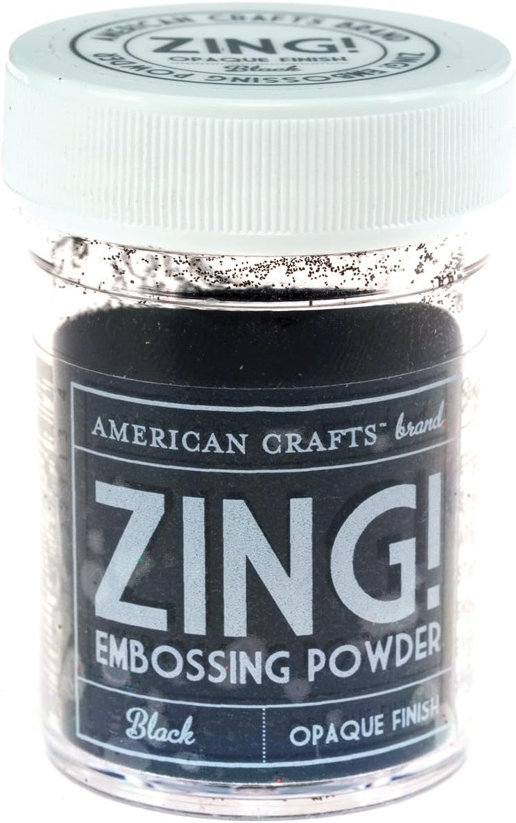 American Crafts Zing! Opaque Embossing Powder 1Ounce, Black