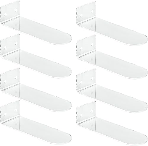 IEEK Floating Shoe Display 8 Pack,Levitating Acrylic Shoe Shelf for Wall,Clear Wall Mounted Shoe Rack Sneaker Display Shelves Space Saving Shoe