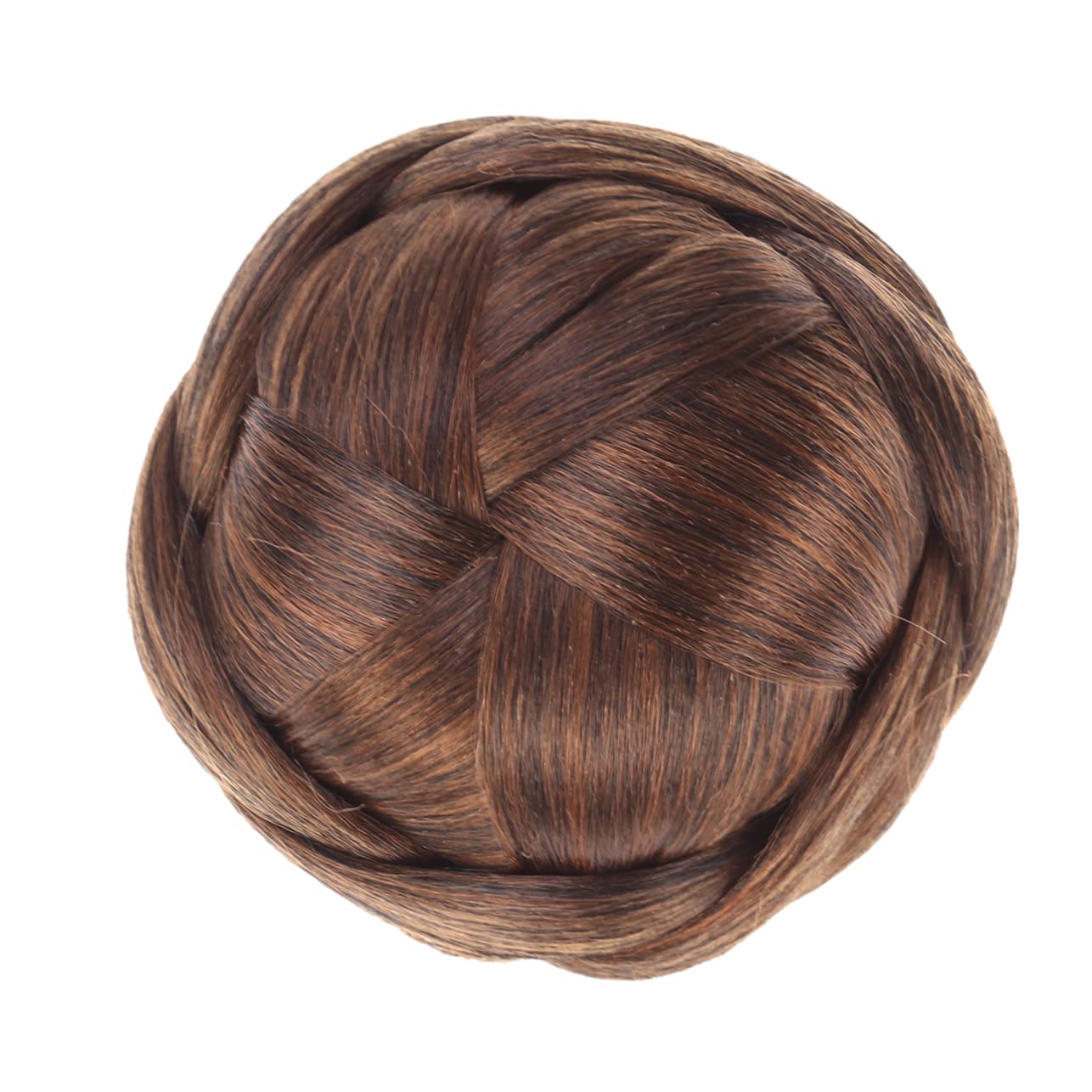 FOMIYES Wavy Fake Braided Hair Bun Chignon for Short Hair No Tie Hair Extension Diy Ponytail Accessory