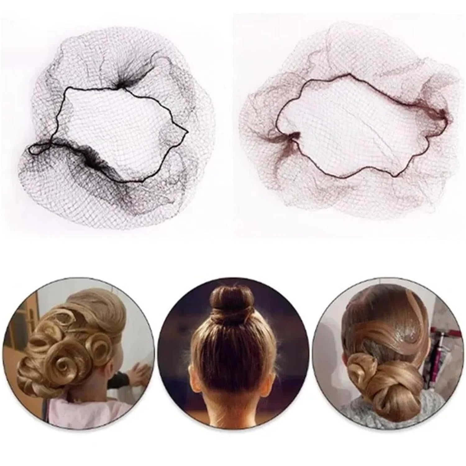 Hair Net 500Pcs Nylon Hair Net for Bun Hair Hairstyle Tool Black Brown Beige Coffee 4 Colors 5Mm Mesh Hair Styling Hairnets(NO.4)