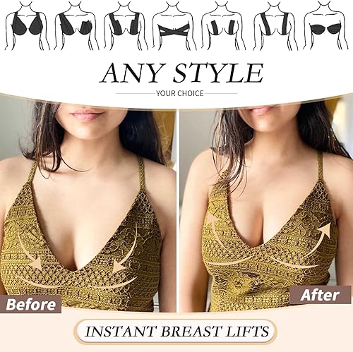 Miniatura 3 de Cinta de levantamiento de senos, cinta adhesiva para todos los senos A-DD, cinta corporal de moda, con 10 piezas de pétalos de satén, cubierta de