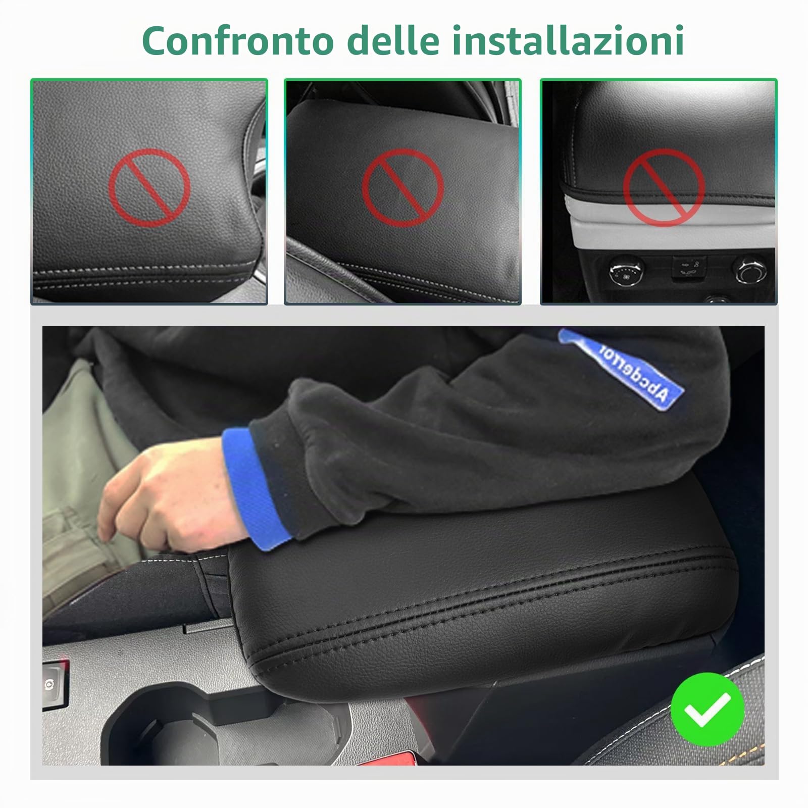 GAFAT Dacia Sandero 3/Stepway 3/Dacia Jogger 2021-2025 2026 Copertura per Bracciolo Centrale, Dacia Jogger 2025 Protezione per Braccioli in Pelle PU, Accessori Dacia Sandero 3 (Nero)