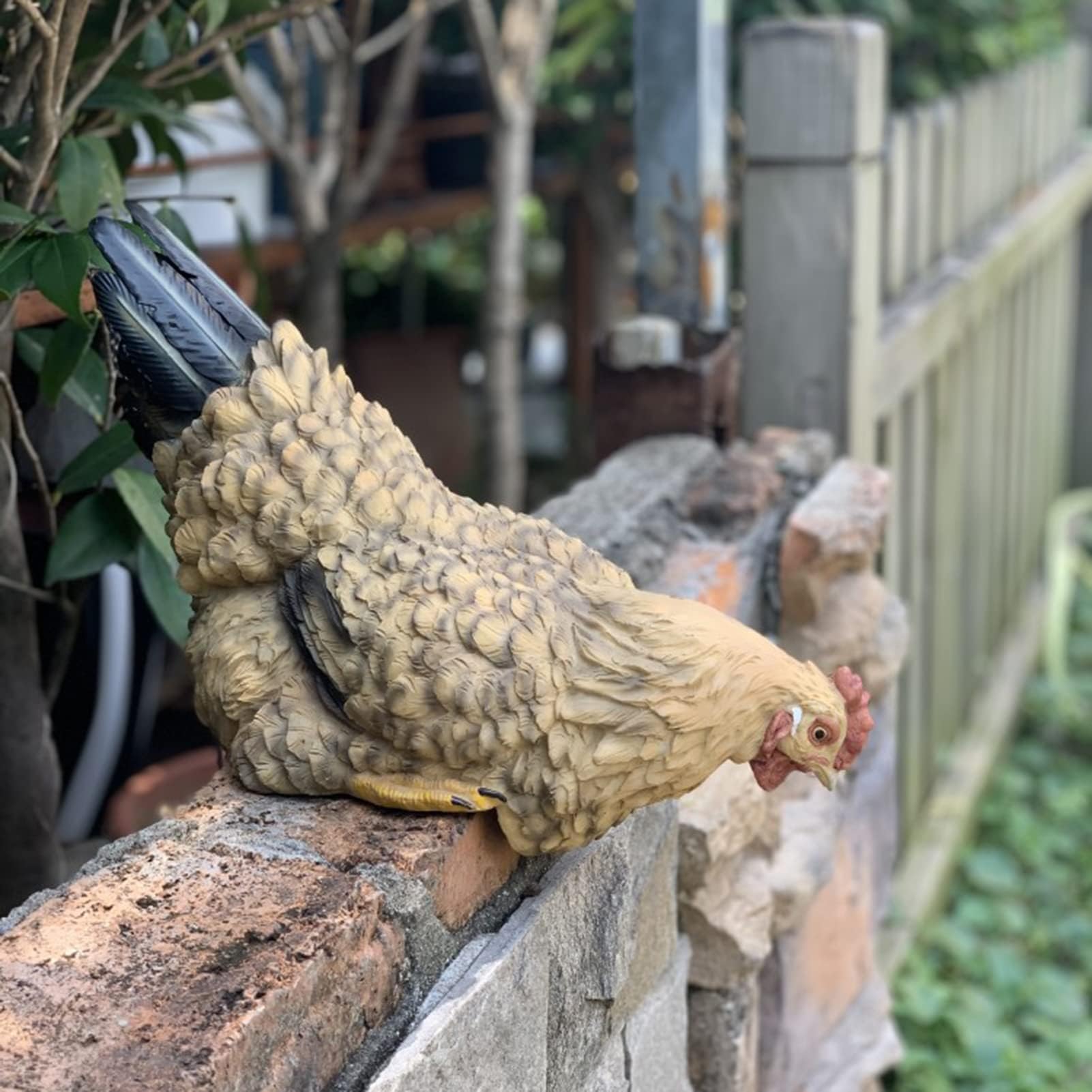 YXCQHZM Chicken Garden Statue - Resin Landscaping Rooster Ornaments - Home Garden Yard American Country Decoration