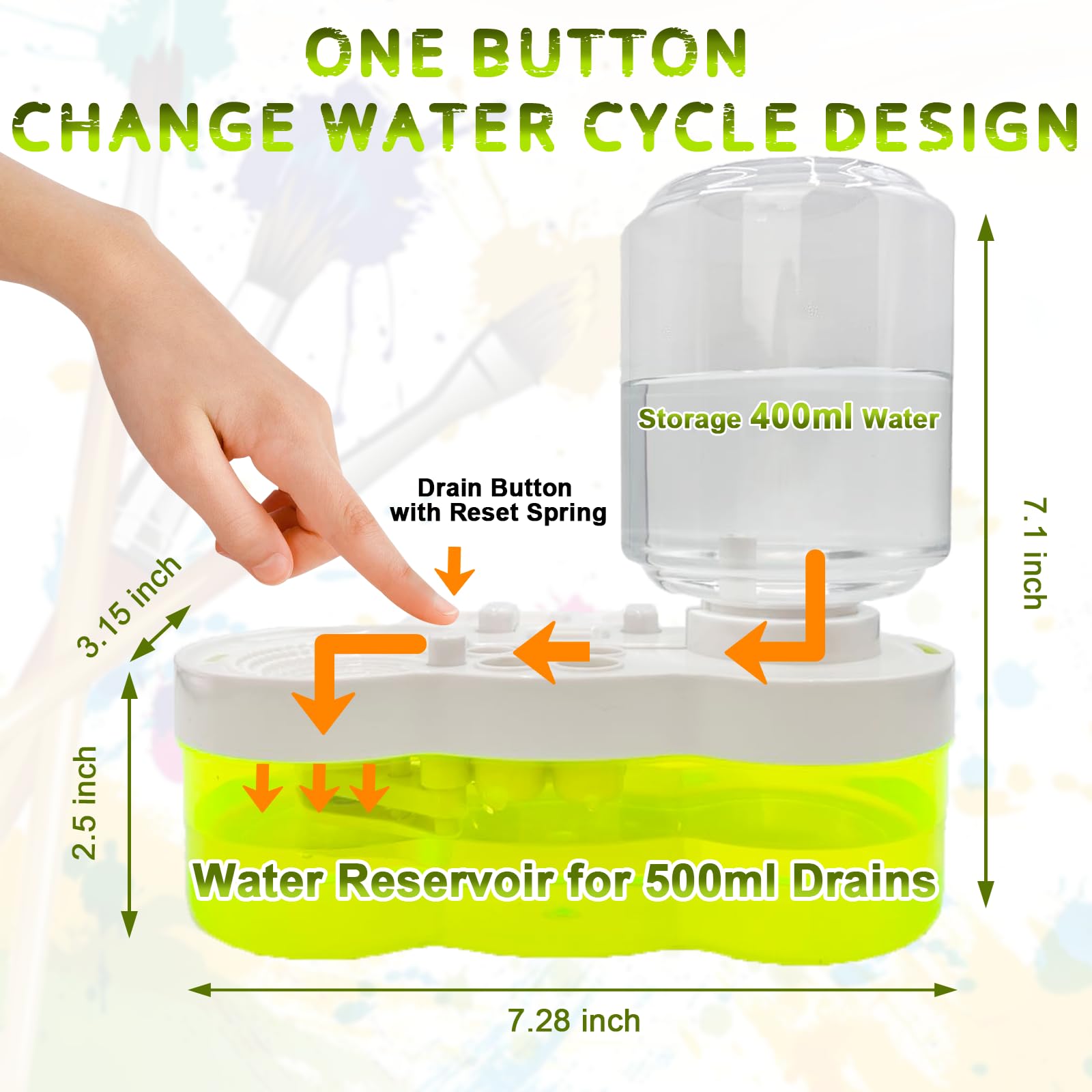 2025 Multifunctional Paint Brush Cleaner Brush rinse cup: Acrylic Paint brush cleaner tool Paint water cup Paint Water Dispenser Paint Brush Washer paint brushes for kids paint station art supplies