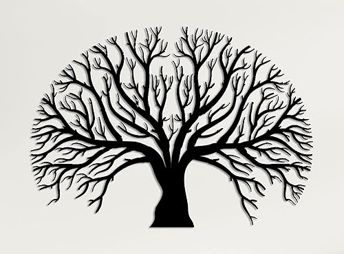 DEKADRON Arte de pared de árbol de la vida, decoración del árbol de la vida, arte de pared de metal, decoración del hogar para sala de estar,