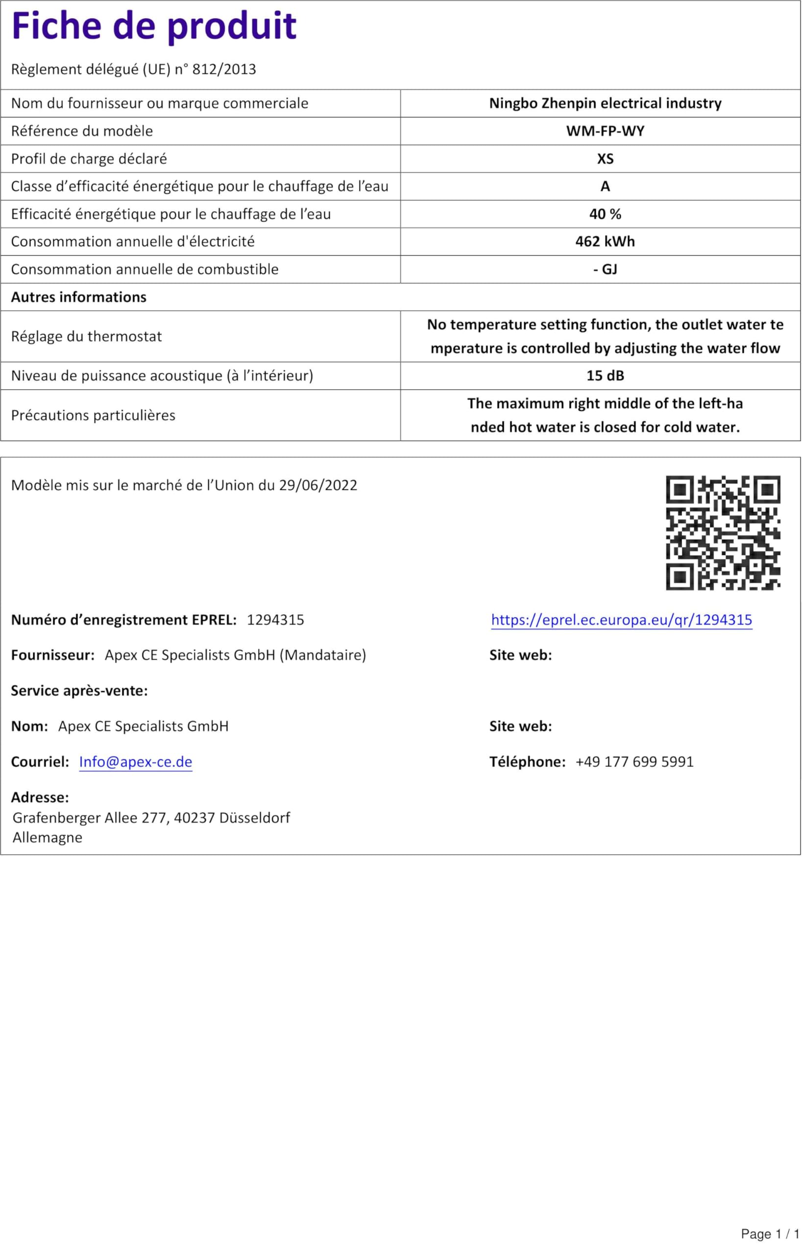 Robinet électrique de chauffe-eau instantané avec rotation 360° - 12