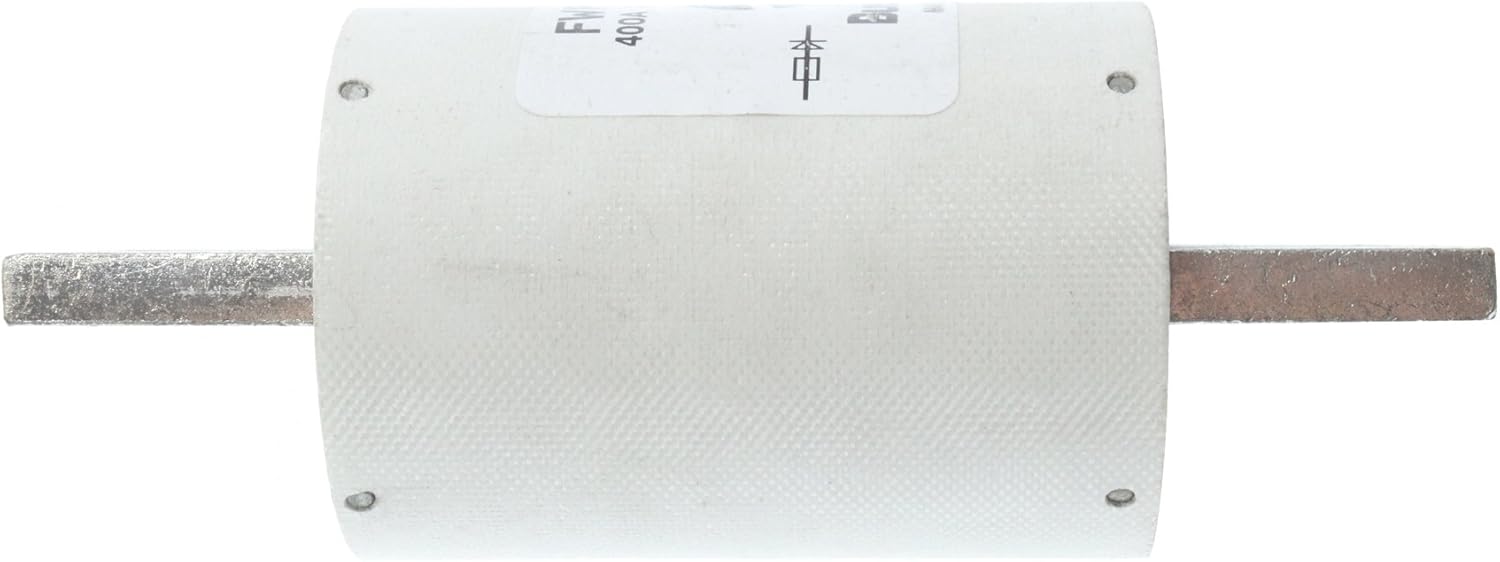 Bussmann FWP-400A High Speed Blade Fuse, top-down view showing the flat blade terminals.