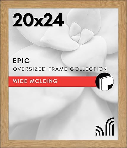 Vista 24 de Americanflat Portarretratos de 12 x 17 pulgadas con plexiglás pulido, marco de fotos color negro, marcos de fotos anchos hechos de madera