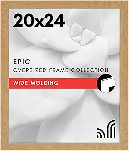 Americanflat 20x24 Picture Frame with Polished Plexiglass - Wide Picture Frames Made of Engineered Wood for Vertical or Horizontal Wall Display - Epic Collection - Pine