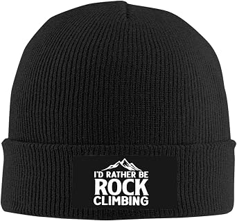 Id Rather Be Rock Climbing Beanie Hat for Men Women Soft Warm Knit Skull Cap Winter Hats Ski Hat