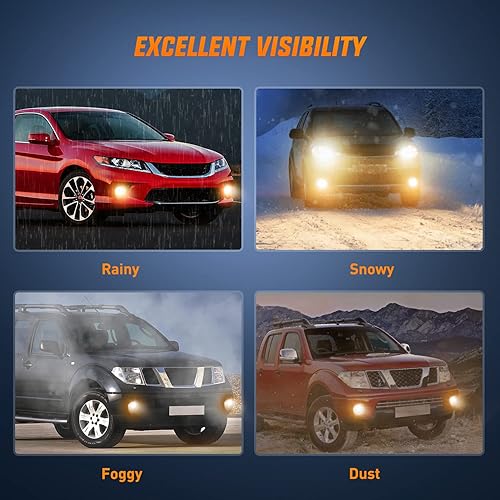 Miniatura 4 de Nilight Conjunto de luz antiniebla compatible con Ford 2005-2016 Lincoln 2010-2015 Honda 2010-2016 Acura 2005-2015 Nissan 2010-2016 Subaru 2009-2013