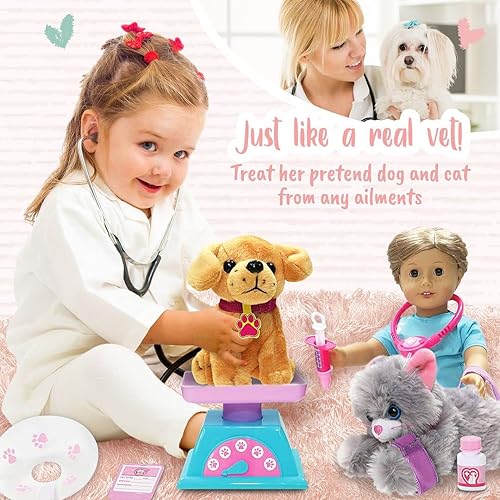 Miniatura 4 de Beverly Hills Doll Collection Juego veterinario de 12 piezas para muñecas de 18 pulgadas con accesorios