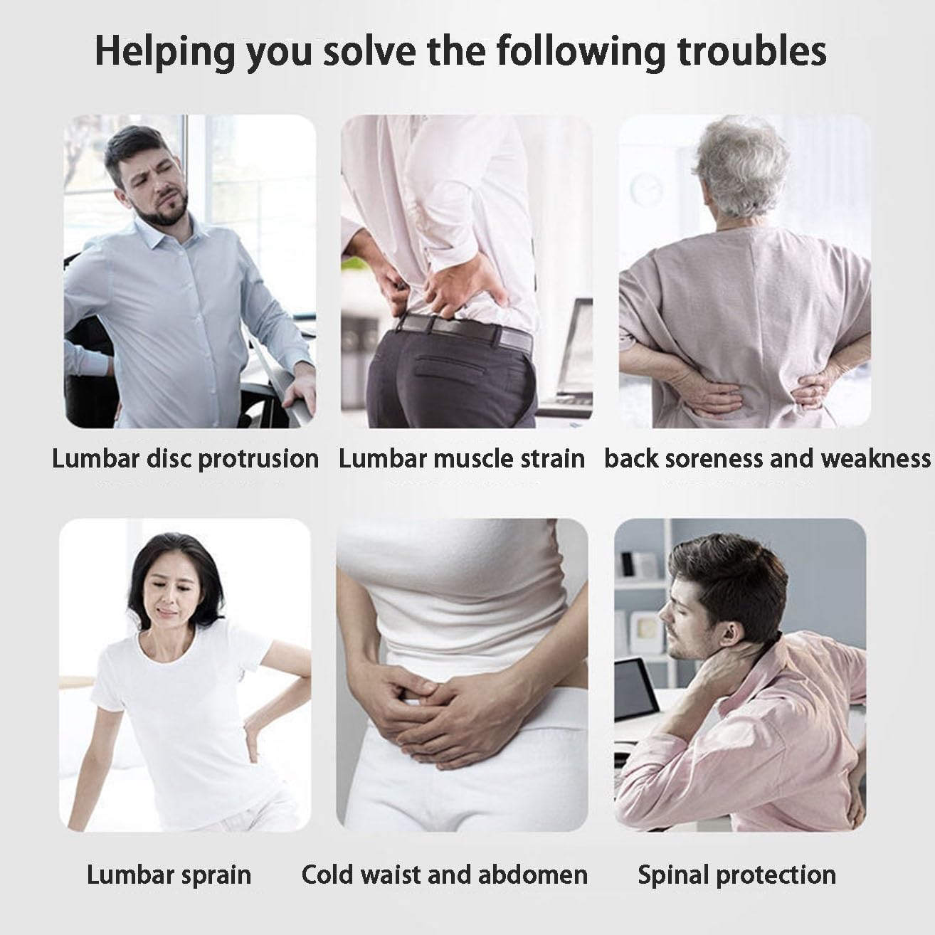 Lumbar Back Support Belt Back Brace Posture Corrector for Men Women Adjustable Upright Waist Support Straightener Prevent Scoliosis Improve Hunchback (Color : Black, Size : L/Large)