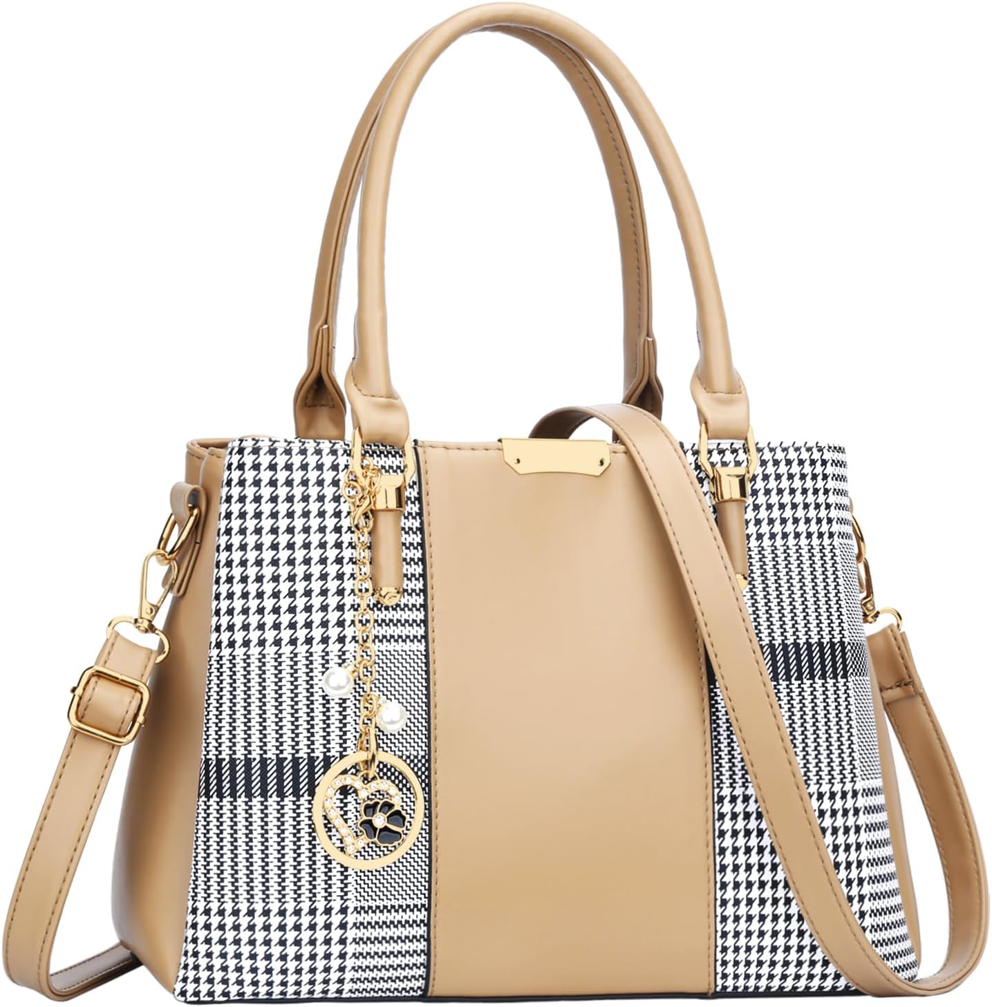 KKXIU 3 Zippered Compartments Purses and Handbags for Women Top Handle Satchel Shoulder Ladies Bags KKXIU 3 Zippered Compartments Purses and Handbags for Women Top Handle Satchel Shoulder Ladies Bags