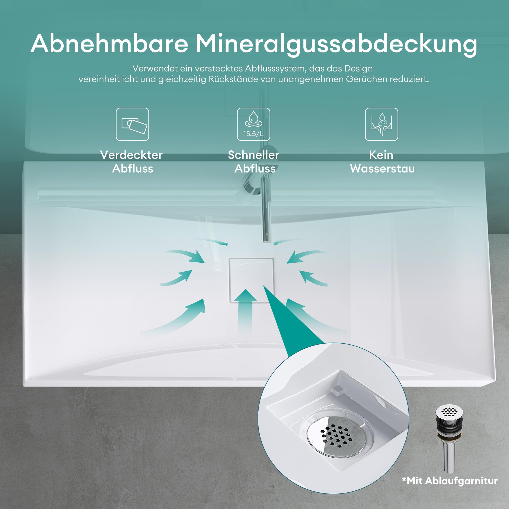 Mai & Mai Lavabo da Appoggio 120x48x10cm,Lavabo Bagno Sospeso Lavandino Bagno Rettangolare Colossum810 da Marmo Fuso
