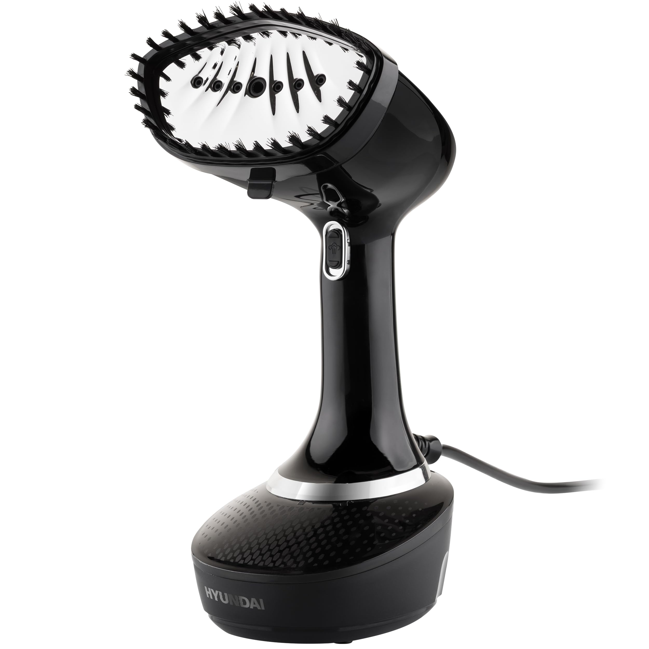 Hyundai Dampfbürste GS529 I 1500W I Dampfglätter mit 400ml Tank I 25 g/min Dampfleistung I Handheld Steamer für Kleidung & Textilien I Reise-Dampfglätter I entfernt Falten und Gerüche I schwarz/silber