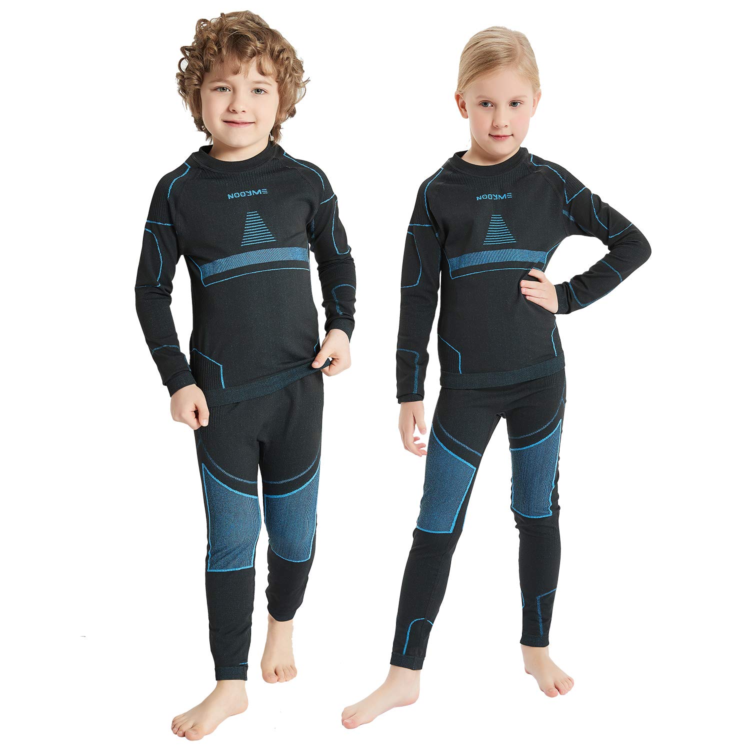 NOOYME Funktionsunterwäsche Kinder Skiunterwäsche Thermounterwäsche Kinder Atmungsaktiv & Hautfreundlich Sportunterwäsche Fussball