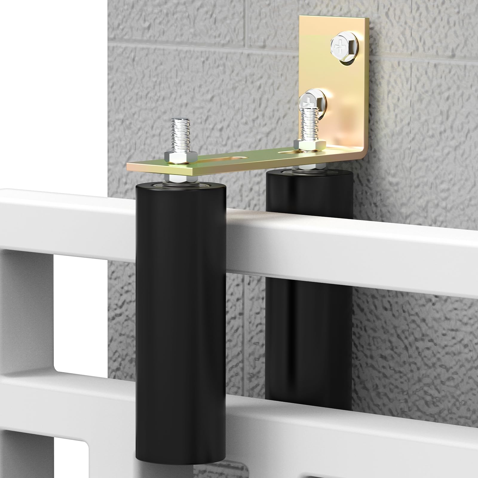 ForoGore 6" Slide Gate Guide Roller with L-Bracket Universal Sliding Gate Rollers Adjustable Sliding Gate Guide Roller for Rolling Gate, Sliding Door, Sliding Gate Hardware Kit-image-6